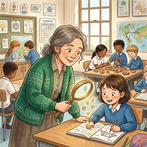Elsa's Magical Magnifying Glass for Insightful Learning