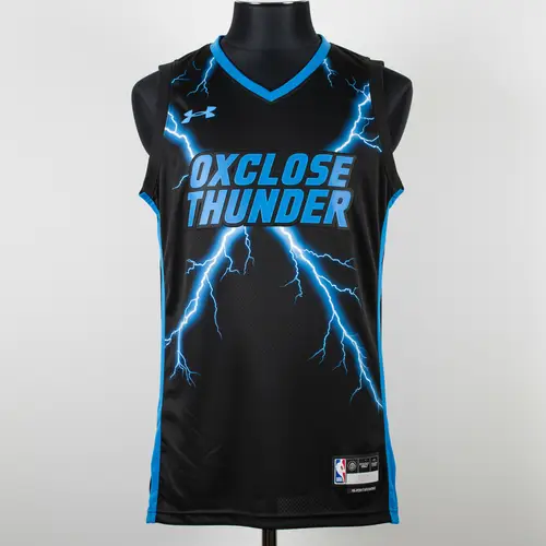 Oxclose Thunder Basketball Jersey - Electric Blue Design