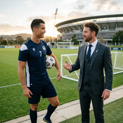 Athletic Sportsman Meeting Fit Individual in Formal Suit