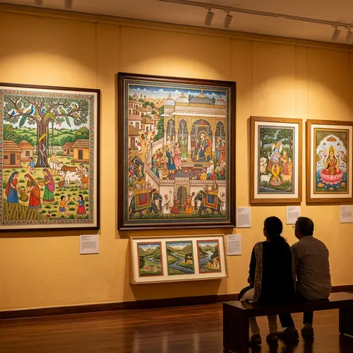 Traditional Indian-Style Paintings Showcase