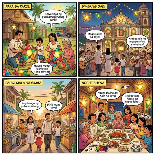 Christmas Eve in the Philippines: A Comic Strip Celebration