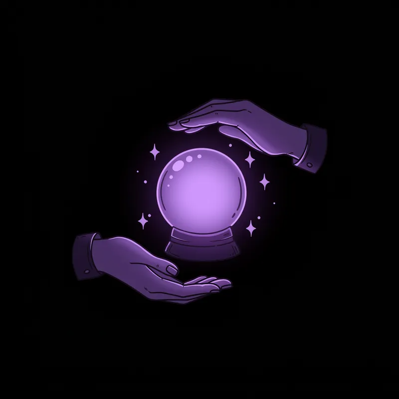 Purple Witch Crystal Ball Icon