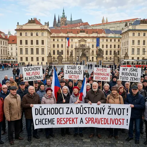 Retirees Peaceful Protest in Czech Republic | Solidarity Strike