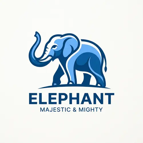 Vector Graphic Elephant Logo Design