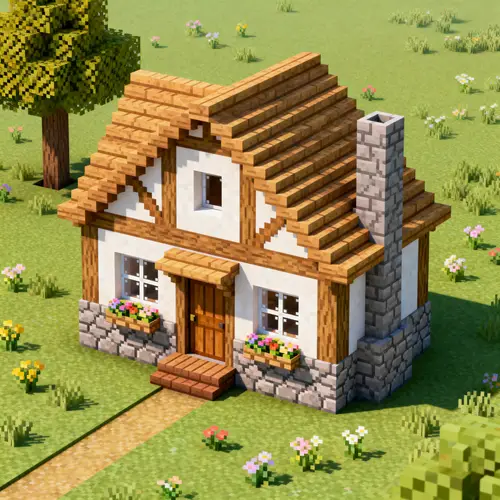 Charming Minecraft Cottage Core House Design