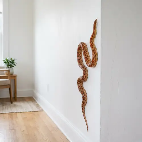 Simple Snake Art on Wall