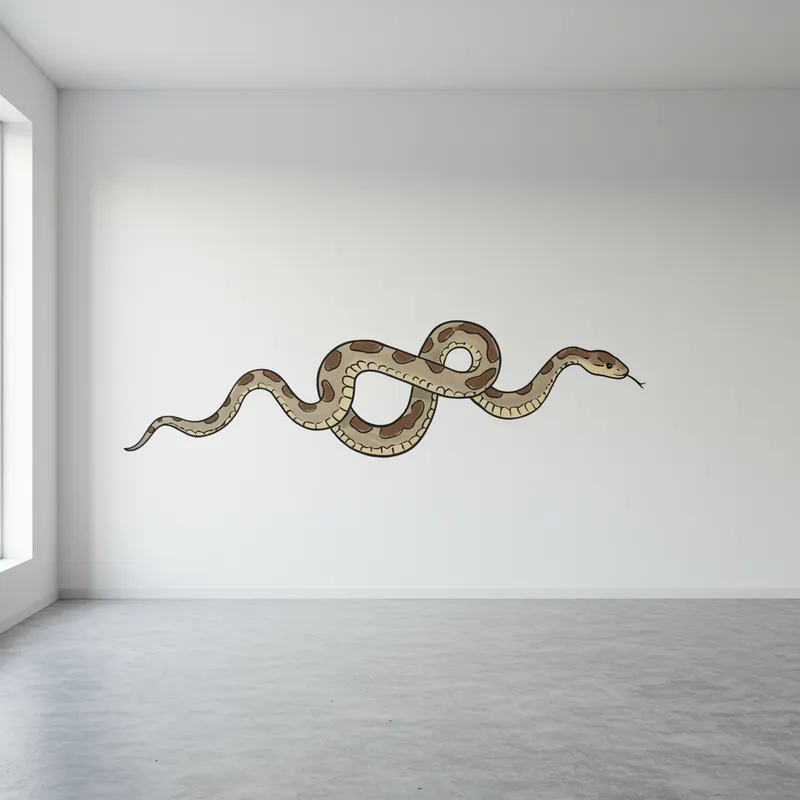 Simple Snake Art on Wall Simple Snake Art on Wall