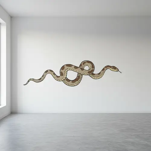 Simple Snake Art on Wall