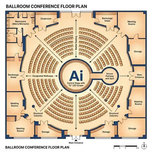 Elegant Ballroom Floor Plan Design for Events