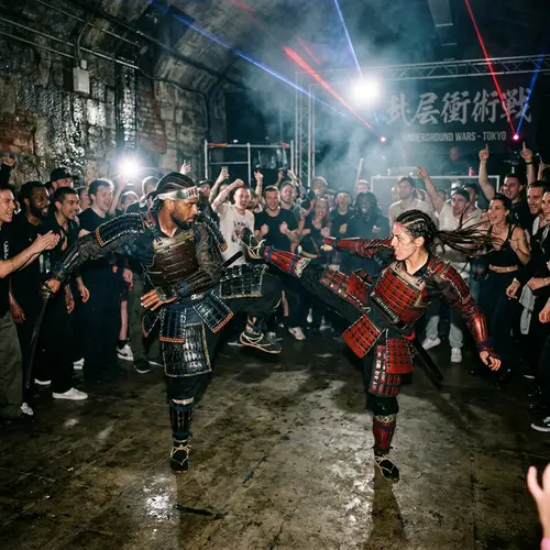 Samurai Dance Battle - Martial Arts Meet Dance Spectacle
