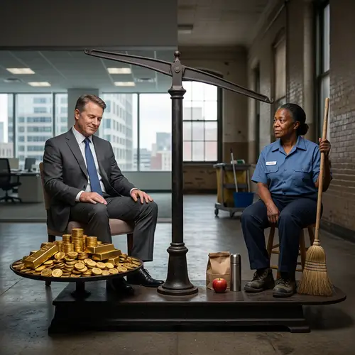 Metaphorical Representation of Social Inequality - Unbalanced Scale