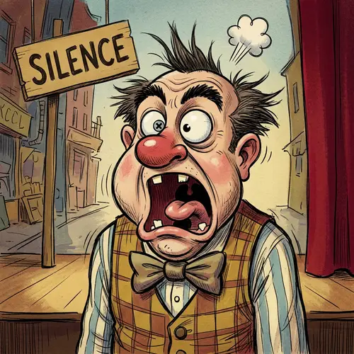 Classic Animated Cartoon Funny Face with Chuck Jones-style Humor