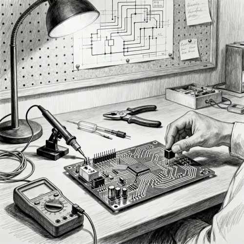 Electrical Engineering Sketch Art Concepts