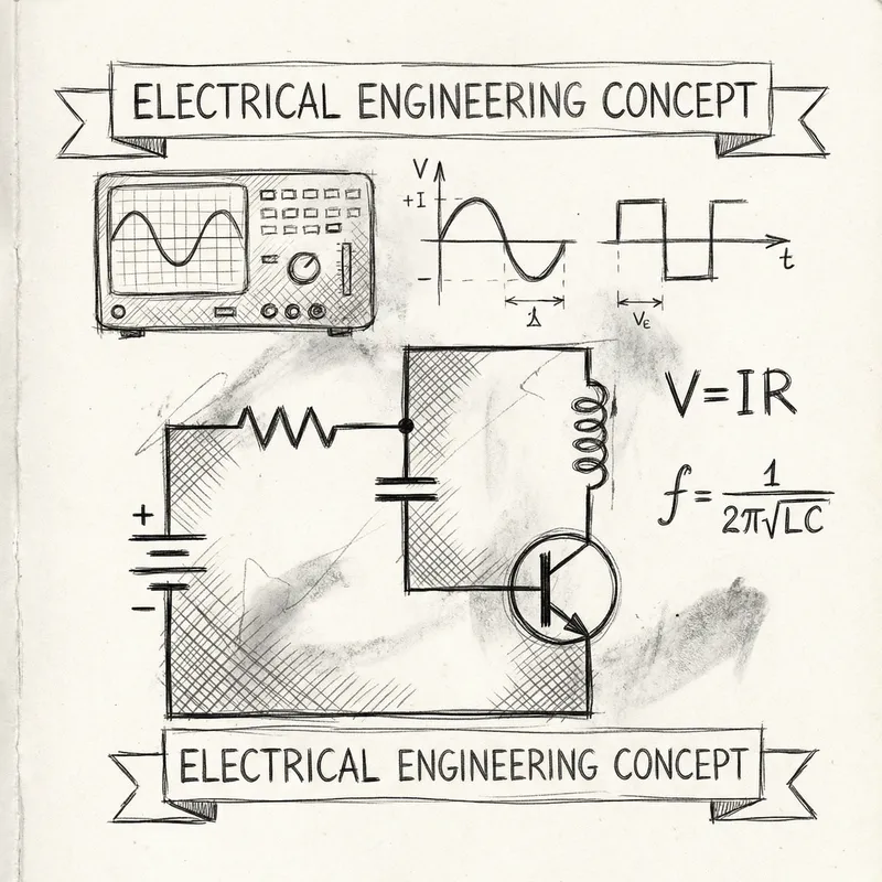 Electrical Engineering Sketch Art Concepts
