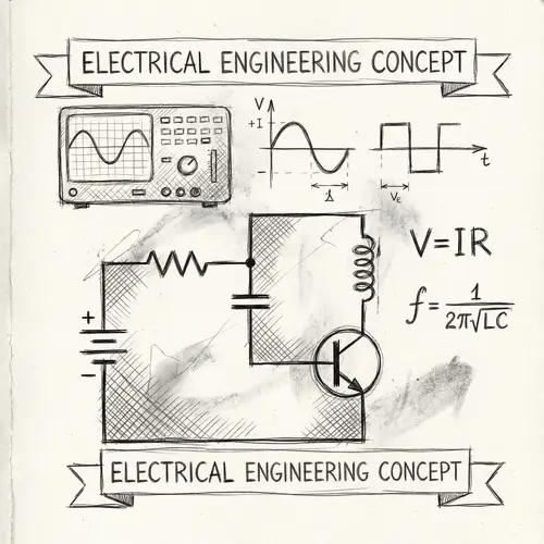 Electrical Engineering Sketch Art Concepts