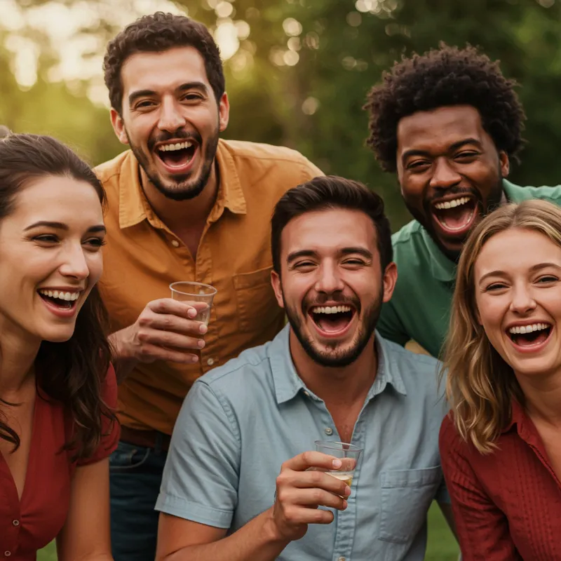 Joyful Summer Picnic Gathering of Friends