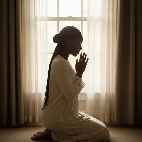 Inspirational Portrait of Reflection and Hope