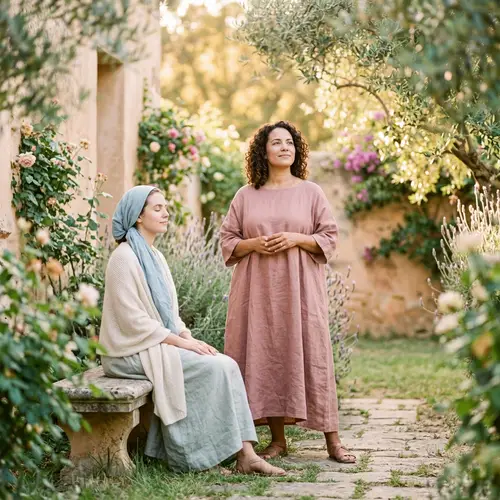 Graceful Women in Soft Pastels - Fine Art Photography