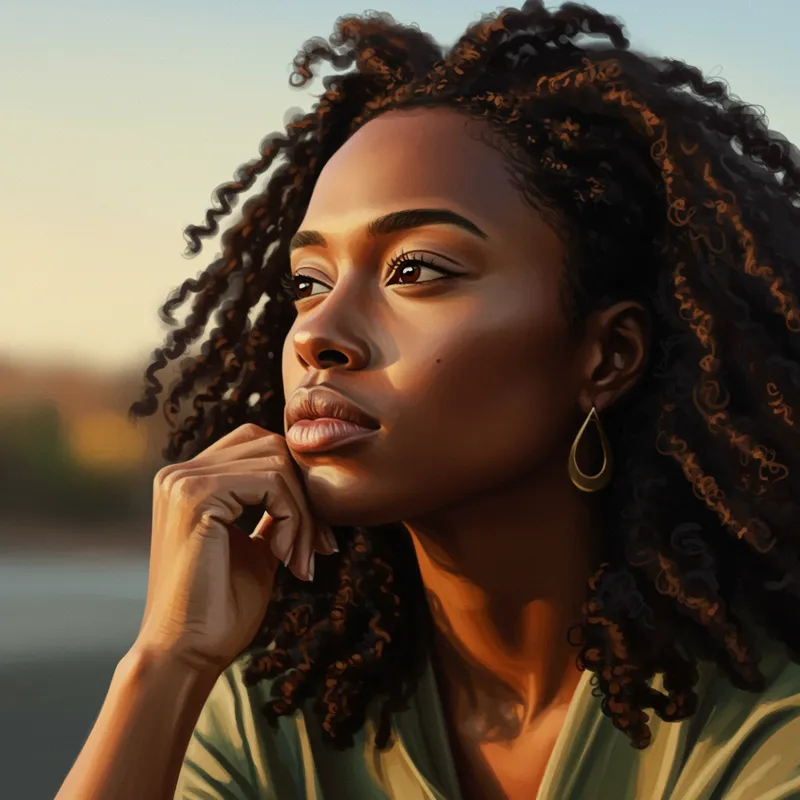 Inspirational Portrait of an African American Model