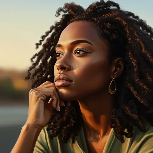 Inspirational Portrait of an African American Model