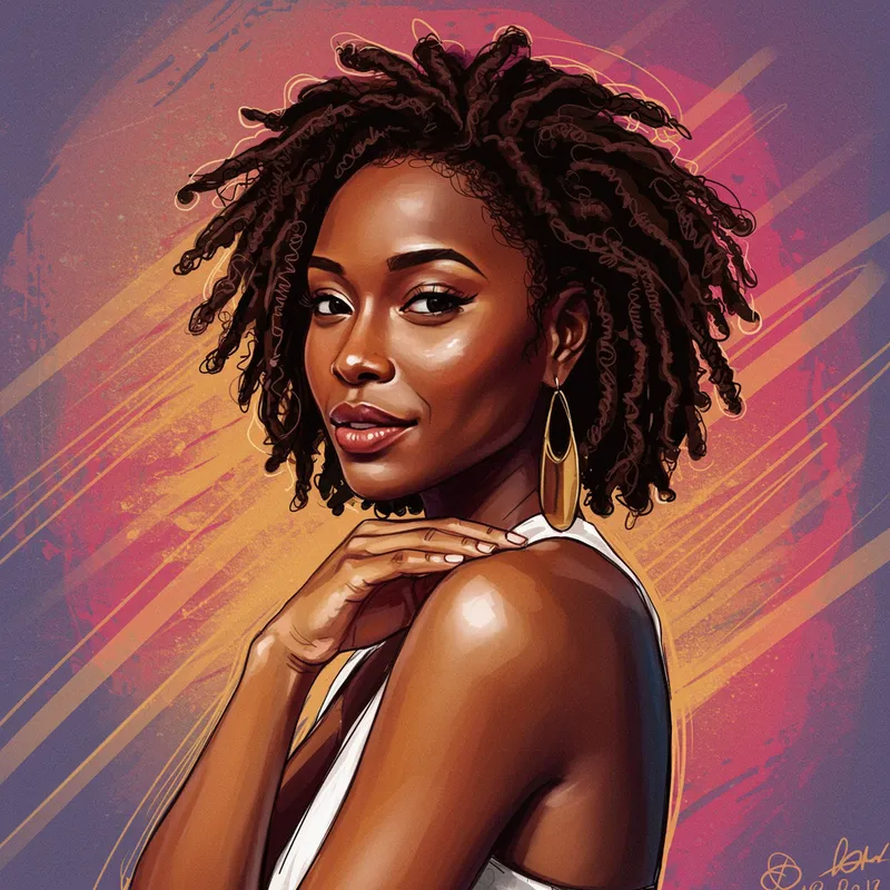 Afro-Futuristic Portrait of Confident Model