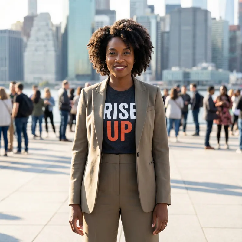 Empowered Black Model in Vibrant Art Portrait Empowered Black Model in Vibrant Art Portrait