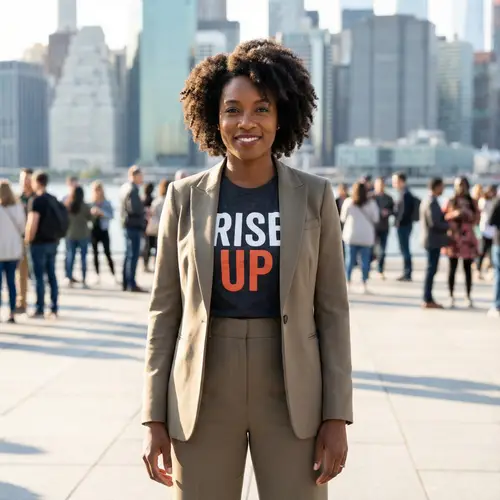Empowered Black Model in Vibrant Art Portrait