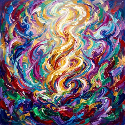 Abstract Prayer and Empowerment Art