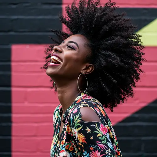 Vibrant Street Art Portraits of Joyful Moments