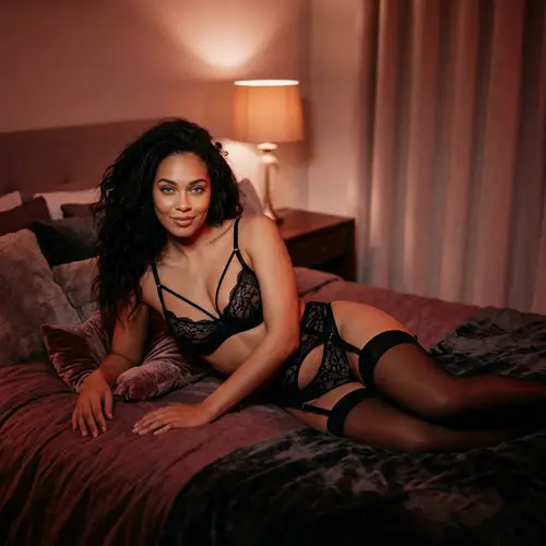 Elegant Multiracial Model in Stylish Lingerie