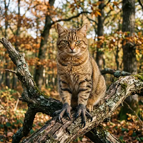 Cat with Talons Like a Hawk - Unique Feline Creature