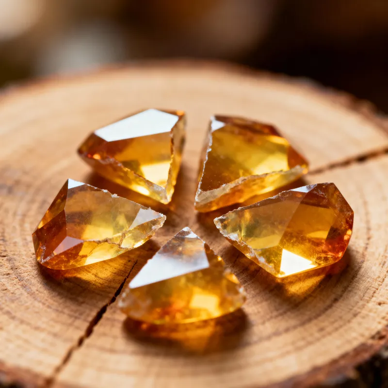 Perfect Amber Broken into 5 Pieces