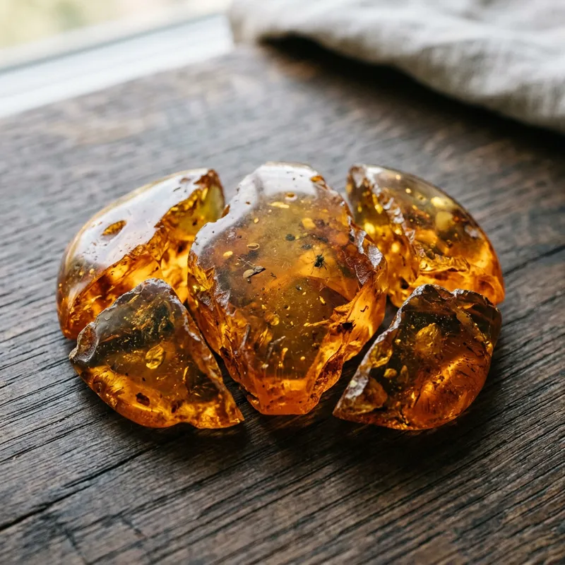 Perfect Amber Broken into 5 Pieces