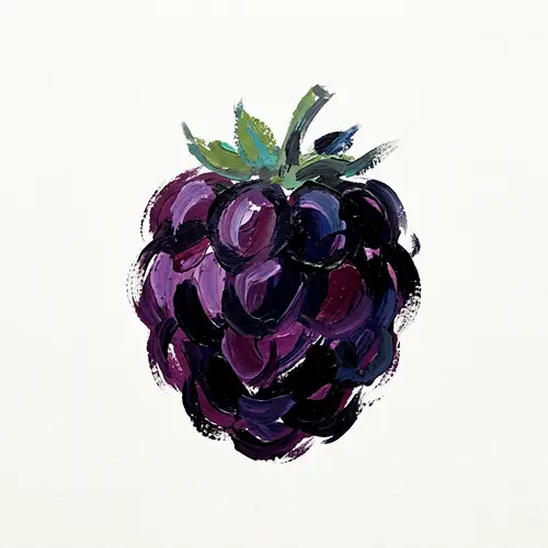 Ripe Blackberry Inspired Abstract Logo Design