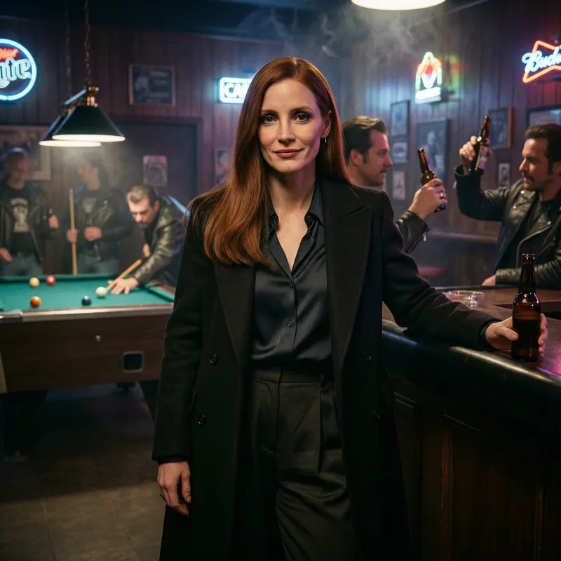 Timeless Elegance: A 1980s Biker Bar Muse Timeless Elegance: A 1980s Biker Bar Muse