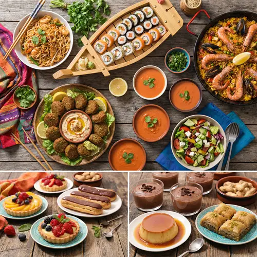 Delicious Global Dishes and Desserts Showcase