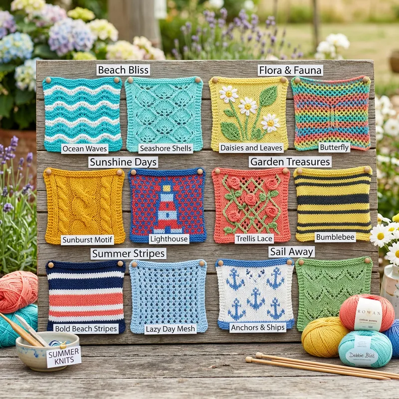 Bright Summer Knitting Patterns: Flora, Fauna, Sunshine & Beach