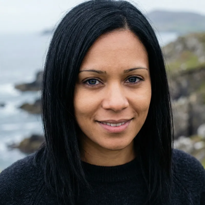 Black Irish Woman with Straight Jet Black Hair and Blue Eyes Black Irish Woman with Straight Jet Black Hair and Blue Eyes