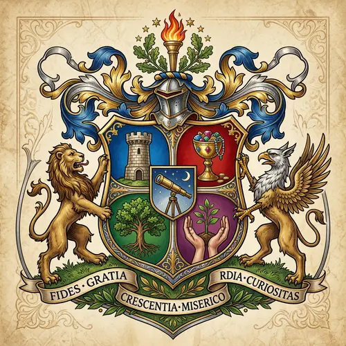 Symbolic Coat of Arms: Trust, Appreciation, Growth, Compassion, Curiosity