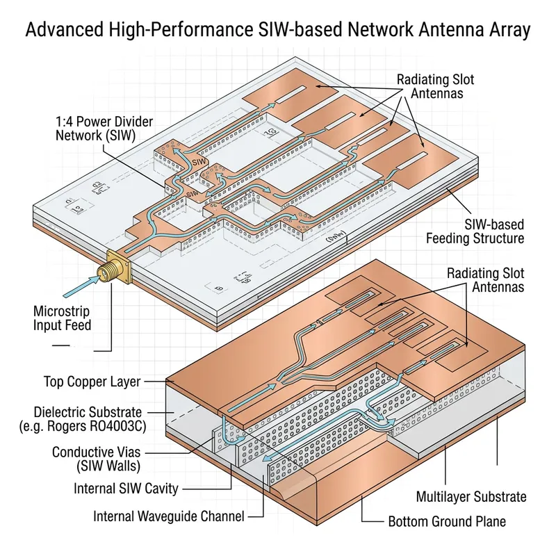 SIW-based Network Antenna Design and Analysis