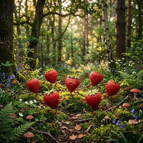 Strawberries Dancing in Forest - Fresh & Fun Experience