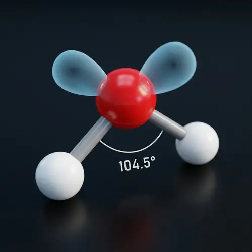 Accurate 3D Render of Water Molecule