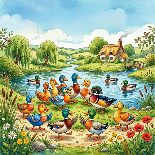 Colorful Ducks Banner - Playful and Vibrant Collection