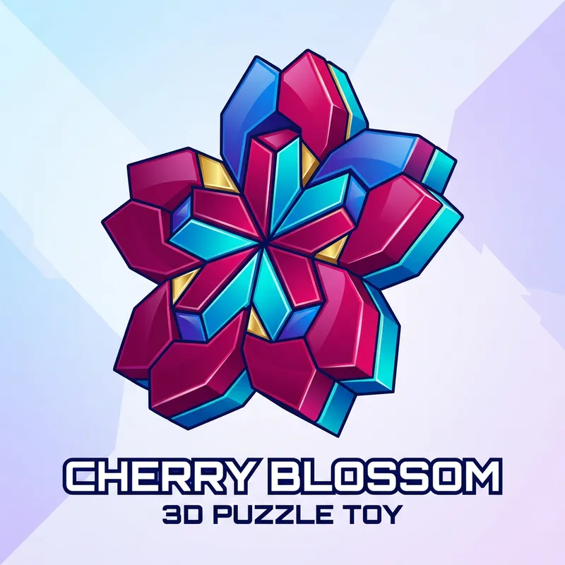 Cherry Blossom 3D Puzzle Toy - Futuristic Design Cherry Blossom 3D Puzzle Toy - Futuristic Design