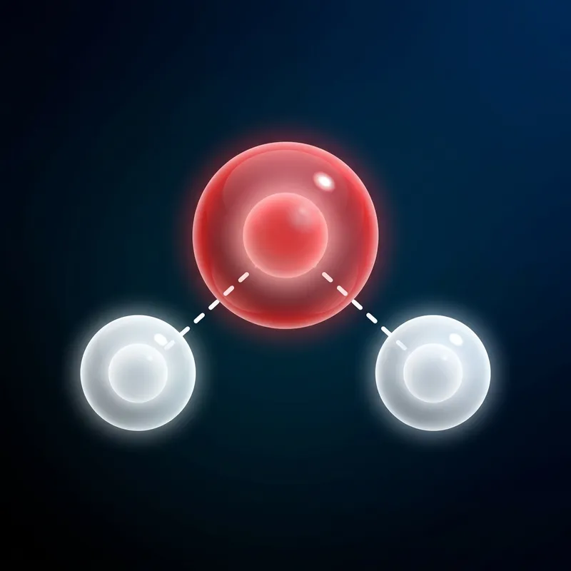 3D Water Molecule Model: Detailed Scientific Visualization