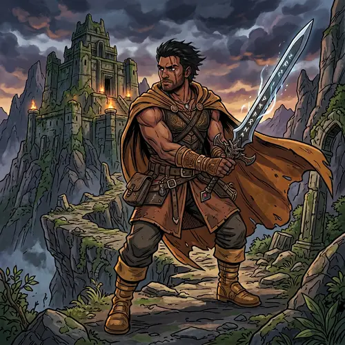 Scarred South Asian Demon Hunter | Strong Physique, Sword Wielding