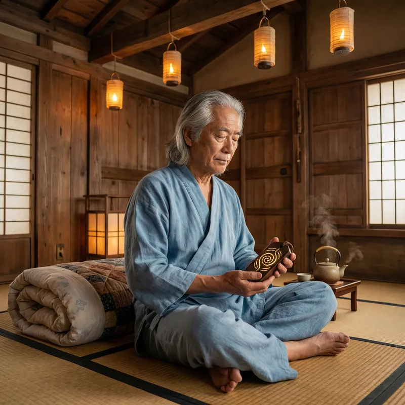 Healing Session in a Tranquil Wooden Bedroom Healing Session in a Tranquil Wooden Bedroom