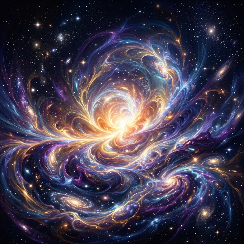 Cosmic Creation Scene Inspired by Genesis 1:1