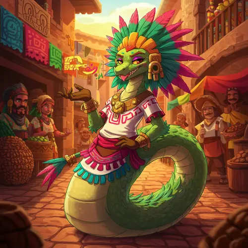 Quetzalcoatl Inspired Character: Funny & Charming