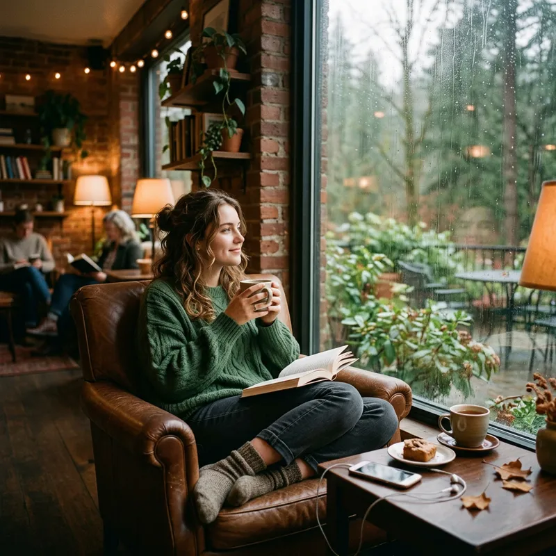 Relaxing Girl in Cozy Setting | Peaceful & Comfortable Atmosphere